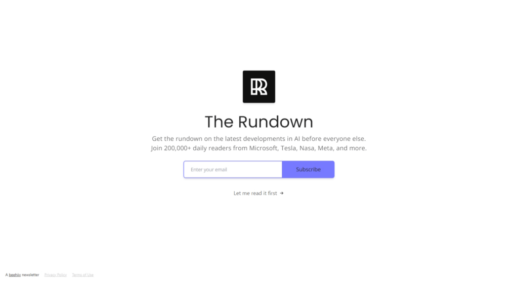 KI-Newsletter: The Rundown