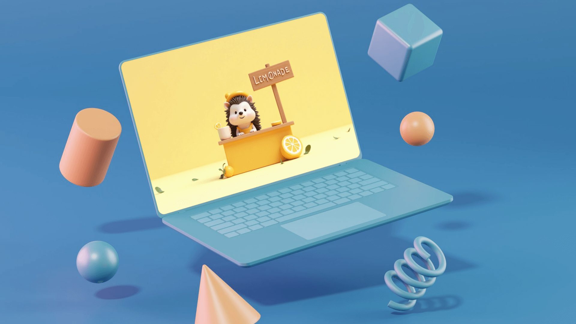 Ein Laptop zeigt ein KI-generiertes Bild. In diesem Guide erkläre ich, wie du Bilder mit KI generieren kannst.