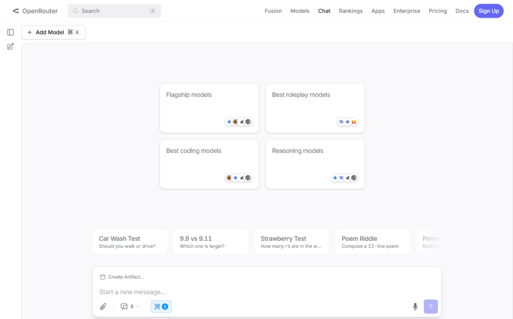 Screenshot Open Router