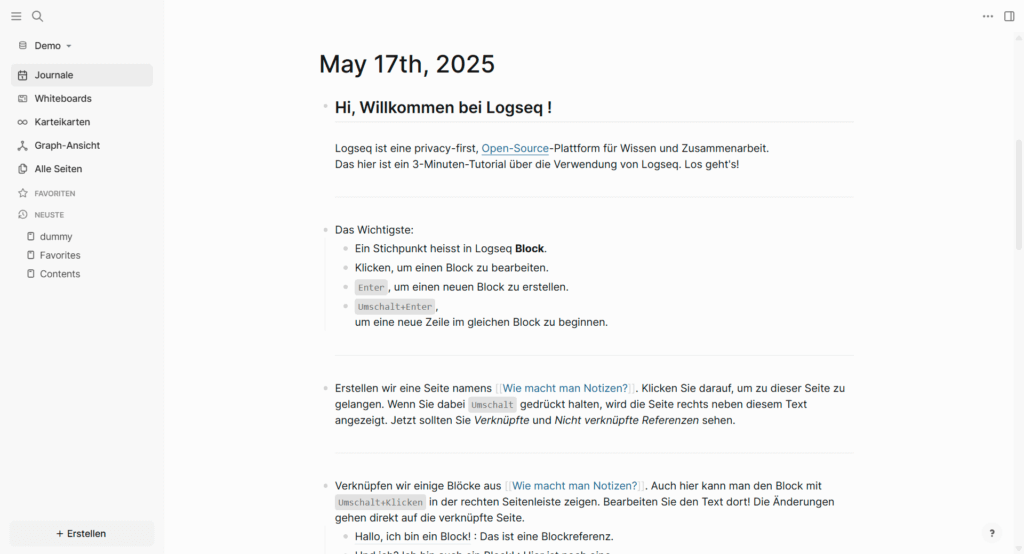 Screenshot Logseq