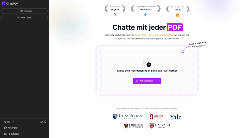 Screenshot ChatPDF