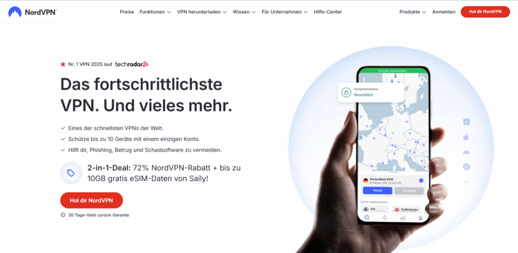 Screenshot NordVPN