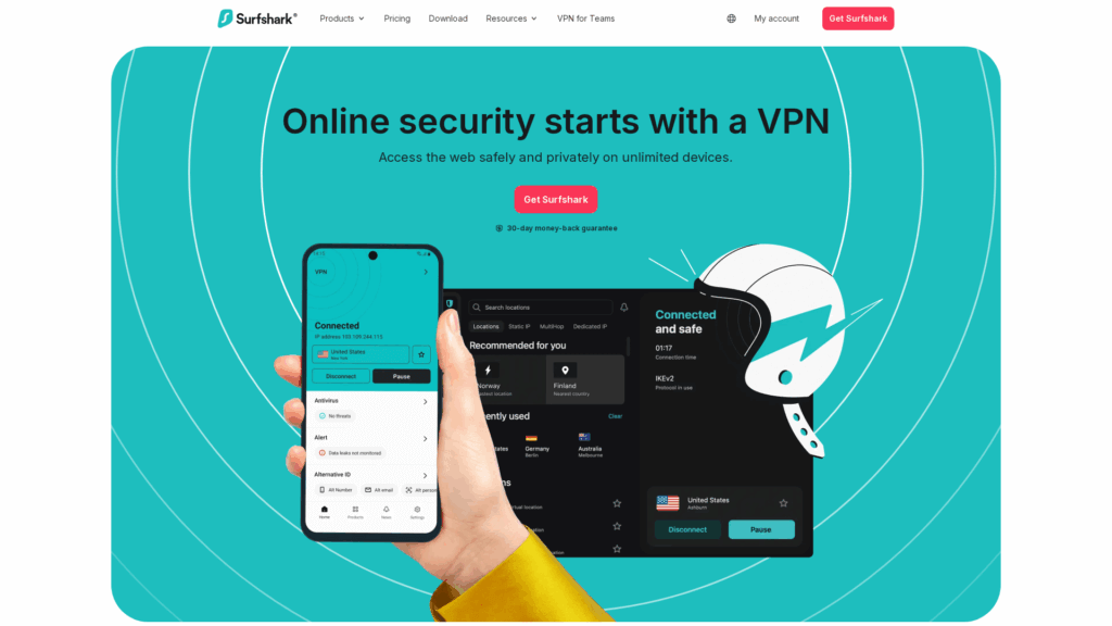 Screenshot Surfshark