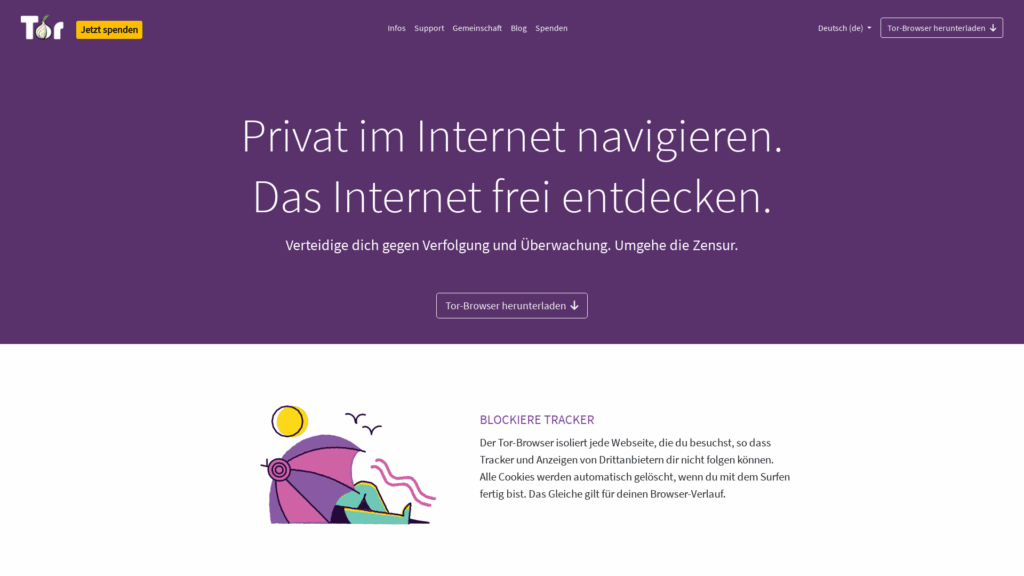 Screenshot Tor-Browser