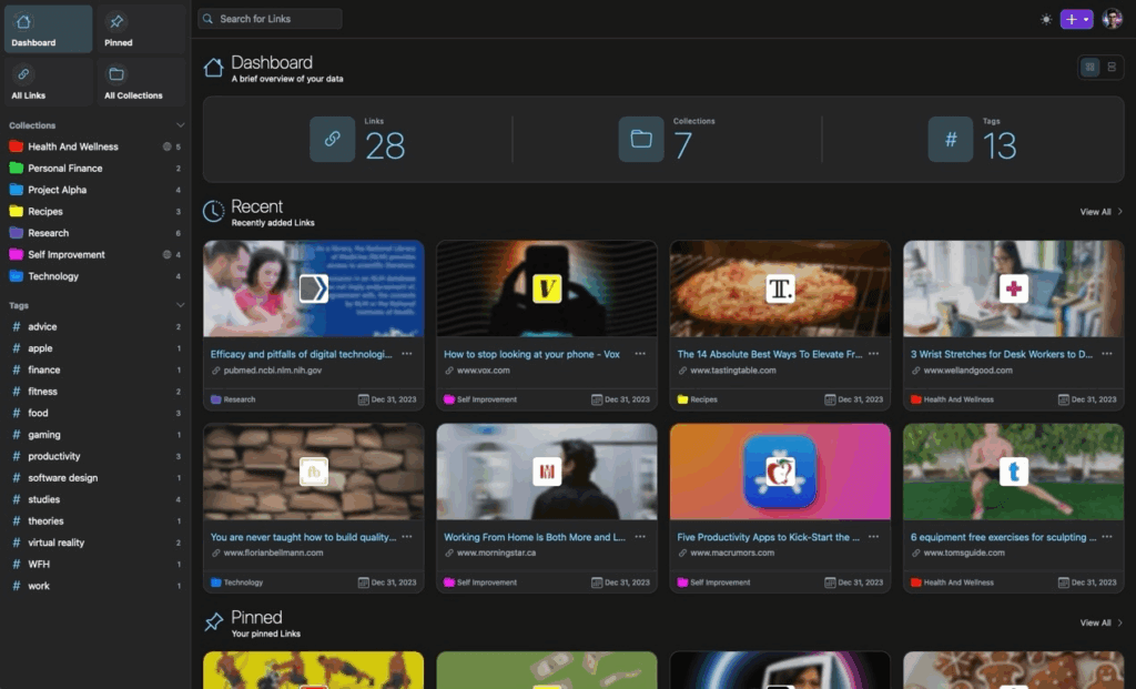 Screenshot Linkwarden