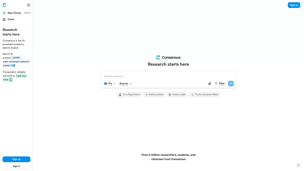 Consensus ist ein KI-Tool für Wissenschaftsjournalist:innen