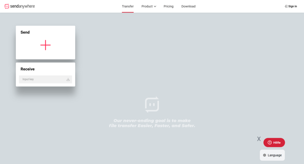 SendAnywhere ist eine WeTransfer Alternative
