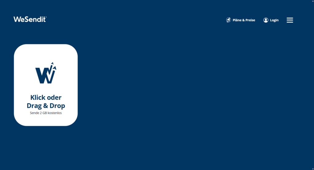 WeSendit ist eine WeTransfer Alternative