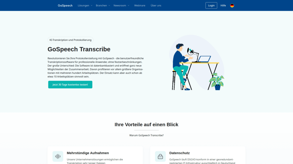 GoSpeech  ist ein Transkriptionstool für Redaktionen