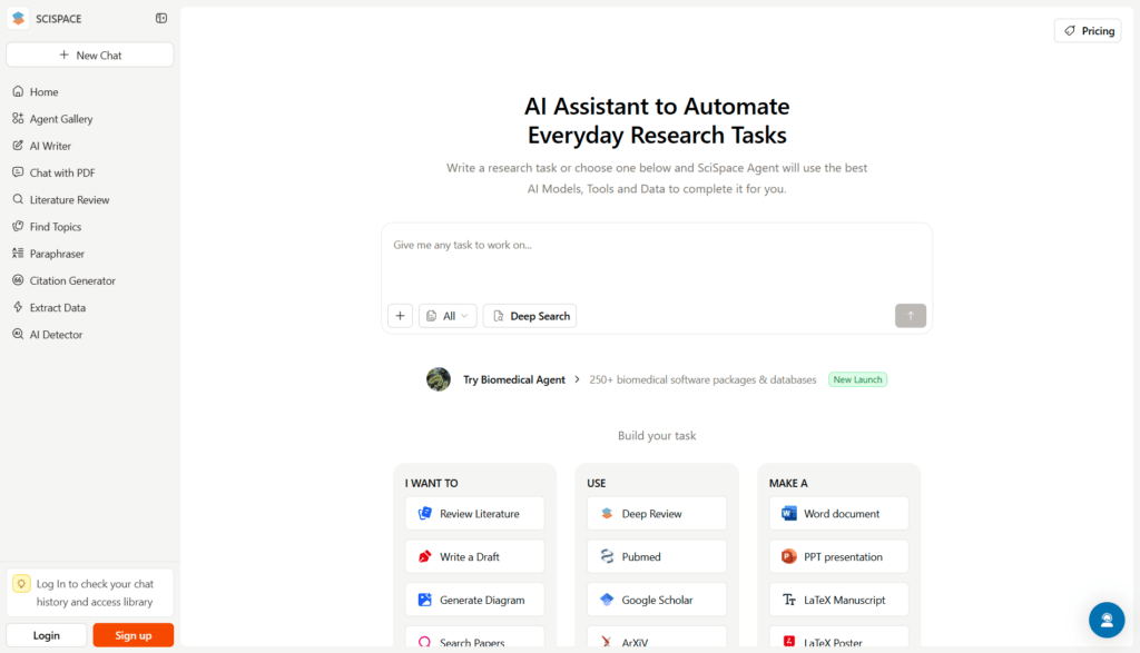 SciSpace ist ein KI-Tool für Wissenschaftsjournalist:innen