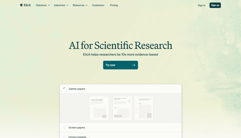 Elicit ist ein KI-Tool für Wissenschaftsjournalist:innen