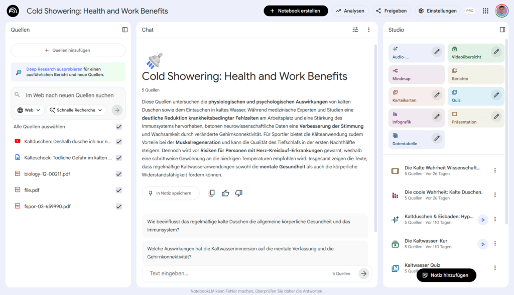NotebookLM ist ein KI-Tool für Wissenschaftsjournalist:innen