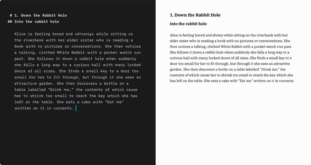Screenshot iA Writer