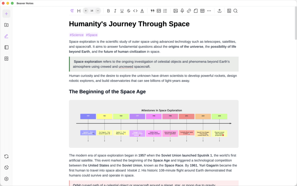 Screenshot Beaver Notes