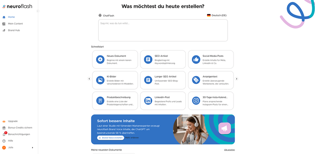 Neuroflash positioniert sich als KI-Tool für Marketing-Teams